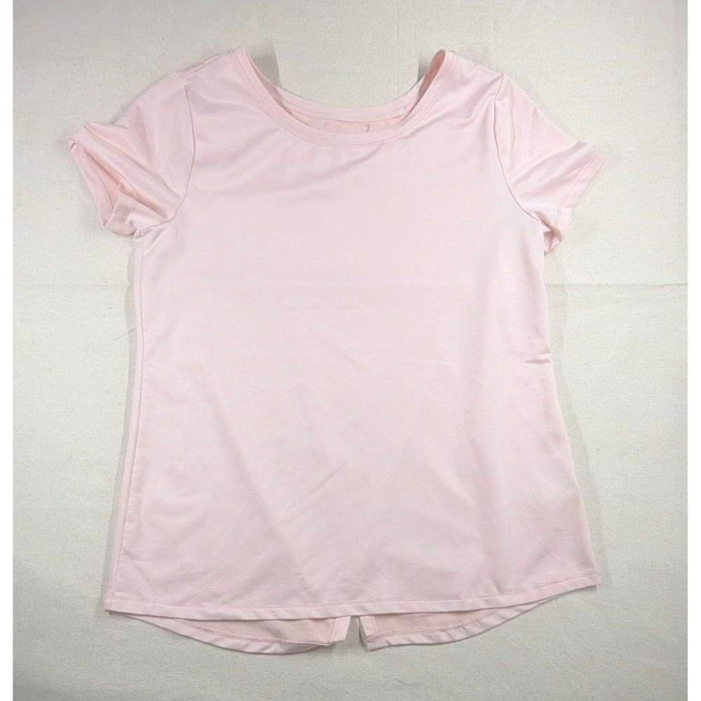 IZOD Women's Pink Stretch Activewear T-Shirt Short Sleeve‎ Crew Neck M